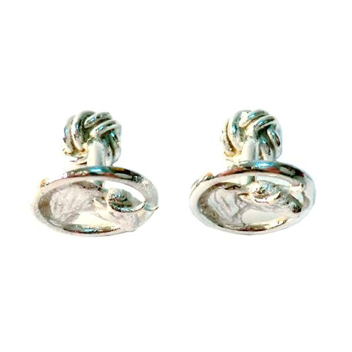 Gemelli taurini in argento sterling con testa di toro – vista 2