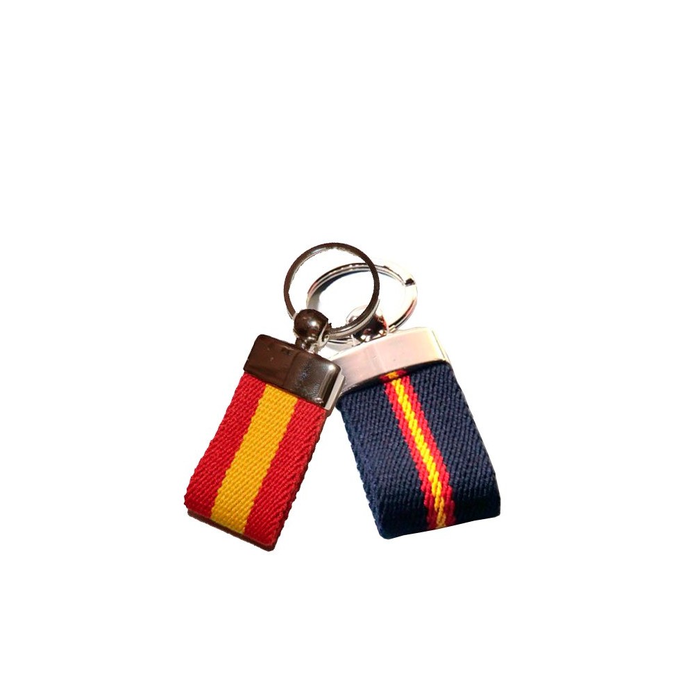 Llavero cinturón con bandera de España