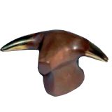 Astas bronze bull horns sculpture by Pedro de Andrés