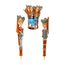 Kugelschreiber Don Quijote 3D aus blauem Harz