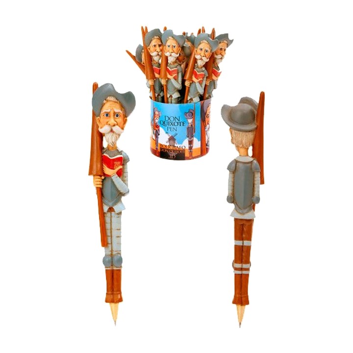 Kugelschreiber Don Quijote 3D aus blauem Harz