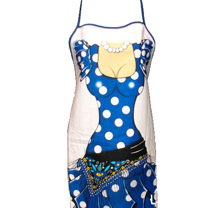 Delantal de cocina vestido de flamenca – vista 3