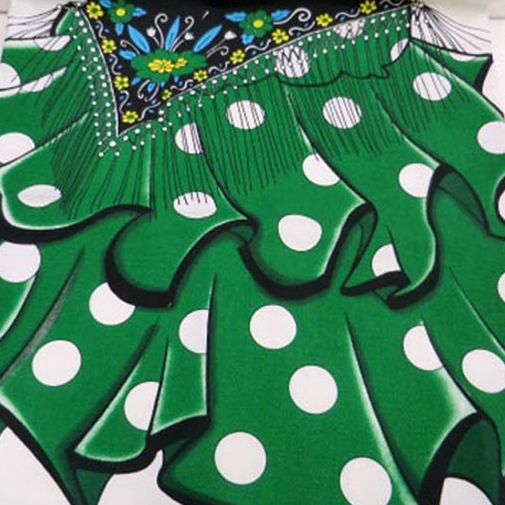 Kochschürze Flamencokleid in Grün – Ansicht 5