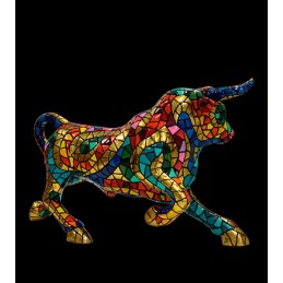"Descarao" Mosaic multicolored bull from Barcino