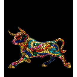 Mosaïque multicolore taureau "Descarao"