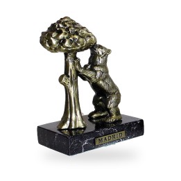 Statuetta dell'Orso e il Corbezzolo in metallo – vista 2