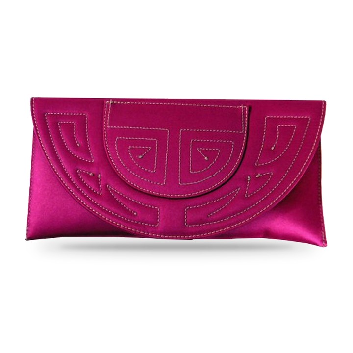 Cartera de mano o clutch taurina Capote esclavina en fucsia