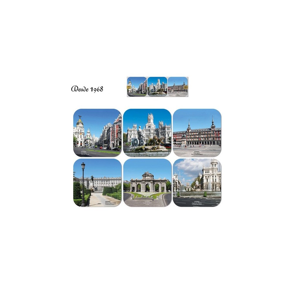 Monuments of Madrid coasters