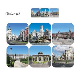Monuments of Madrid coasters