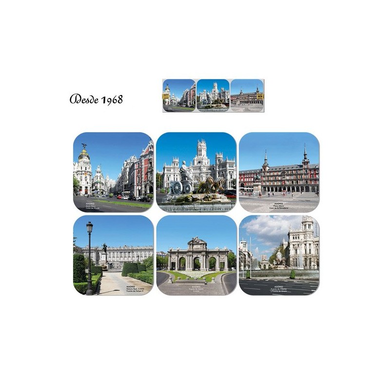 Monuments of Madrid coasters