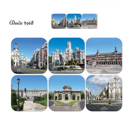 Monuments of Madrid coasters