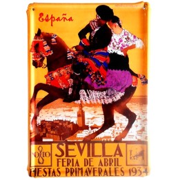 Targhe in metallo Spagna vintage con manifesti e cartoline d'epoca
